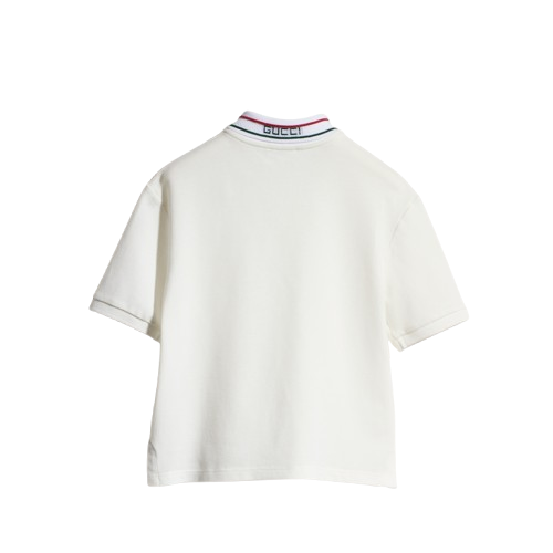 T-shirt per bambino Gucci Kids bianca con logo sul colletto 860897XJHW2 9024 GUCCI KIDS 