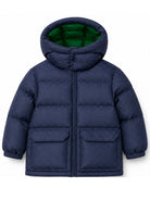 Giubbino per bambino Gucci Kids blu con logo GG all-over 863902XWA8Z 4246 GUCCI KIDS 