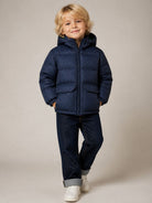 Giubbino per bambino Gucci Kids blu con logo GG all-over 863902XWA8Z 4246 GUCCI KIDS 