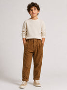 Pantaloni per bambino Gucci Kids marroni con stampa laserata GG all-over 864939XDDF9 2230 GUCCI KIDS 