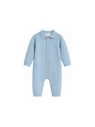Tutina per neonato Gucci Kids azzurra con logo GG jacquard 866238XKFQX 4012 GUCCI KIDS 