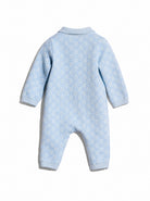Tutina per neonato Gucci Kids azzurra con logo GG jacquard 866238XKFQX 4012 GUCCI KIDS 