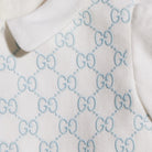Tutina per neonato Gucci Kids bianca con ricamo GG 866487ZAI9G 9128 GUCCI KIDS 