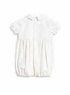 Tutina per neonato Gucci Kids bianca con ricamo GG 866487ZAI9G 9128 GUCCI KIDS 