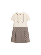 Abito per bambina Gucci Kids beige con logo GG ricamato 866658XWA2R 9118 GUCCI KIDS 