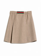 Gonna per bambina Gucci Kids beige con motivo chrevon mini marrone e crema 866674XWA86 2004 GUCCI KIDS 