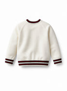 Maglione per bambino Gucci Kids bianco con dettaglio nastro Web rosso e blu 866830XKFLG 9098 GUCCI KIDS 