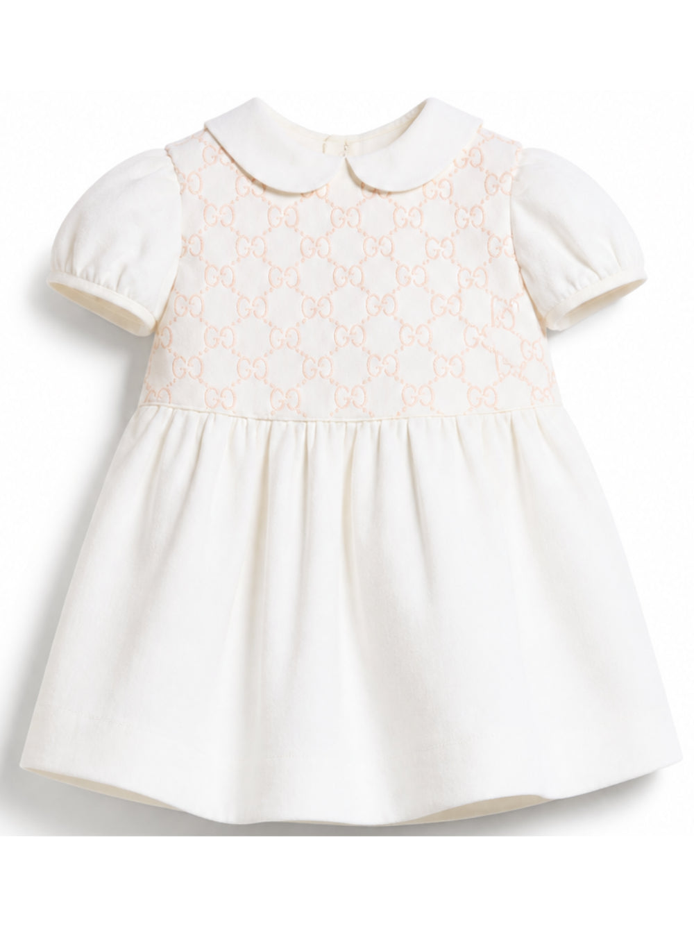 Abito per neonata Gucci Kids bianco con ricamo GG 866851ZAI9G 9172 GUCCI KIDS 