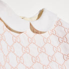 Abito per neonata Gucci Kids bianco con ricamo GG 866851ZAI9G 9172 GUCCI KIDS 