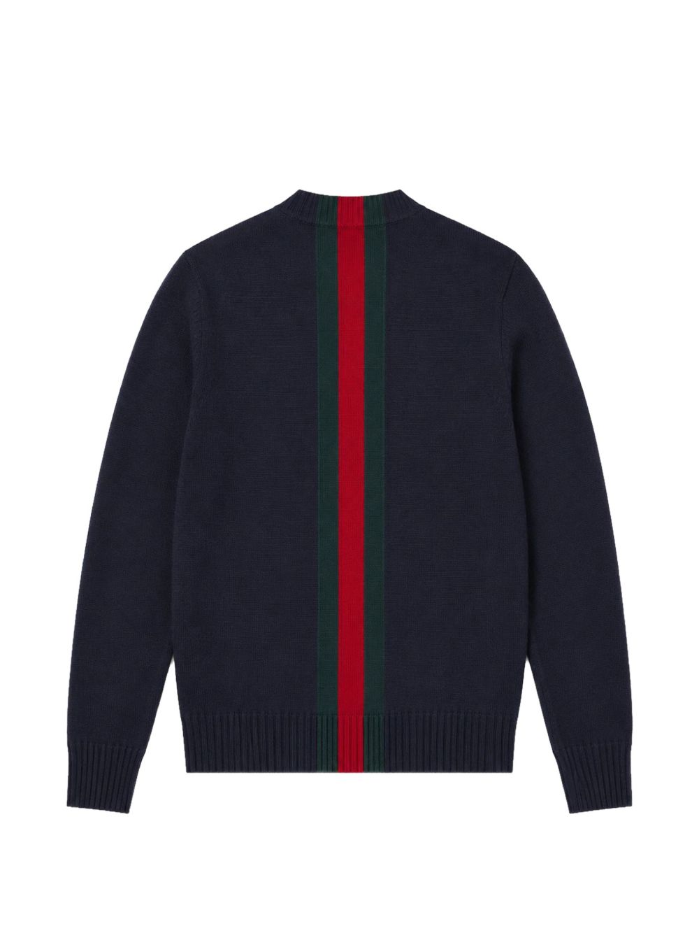 Maglione per bambino Gucci Kids blu in lana con decorazione Web 867433XKFKT 4154 GUCCI KIDS 