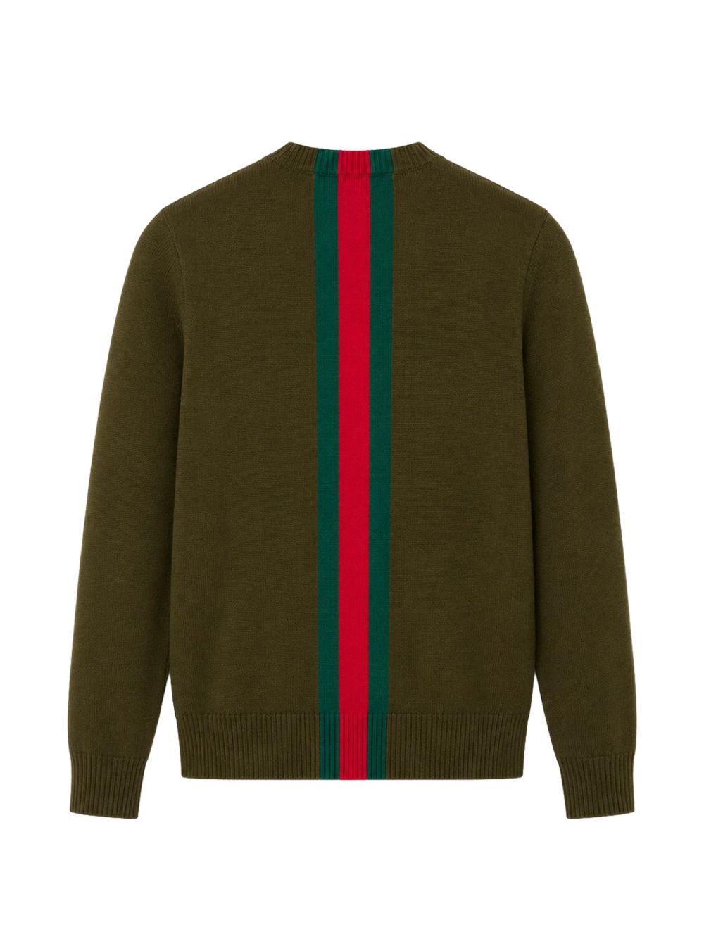 Maglione per bambino Gucci Kids verde con decorazione Web 867433XKFNR 3008 GUCCI KIDS 