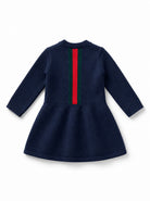 Abito per neonata Gucci Kids blu con dettaglio nastro Web rosso e verde 867923XKFKT 4154 GUCCI KIDS 