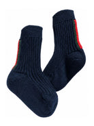 Calzini per neonati Gucci Kids blu con nastro Web rosso e verde 8682263KAB8 4066 GUCCI KIDS 
