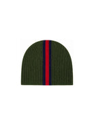 Cappello per bambino Gucci Kids verde con nastro Web blu e rosso 8710214KADM 3268 GUCCI KIDS 
