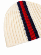 Cappello per neonato Gucci Kids bianco con nastro Web rosso e blu 8710253KACH 9268 GUCCI KIDS 