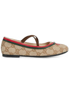 Ballerine per bambina Gucci Kids beige con logo GG all-over 873044FAF5H 9645 GUCCI KIDS 
