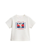 T-shirt per neonati Gucci Kids bianca con stampa grafica 873800XJHY7 9214 GUCCI KIDS 