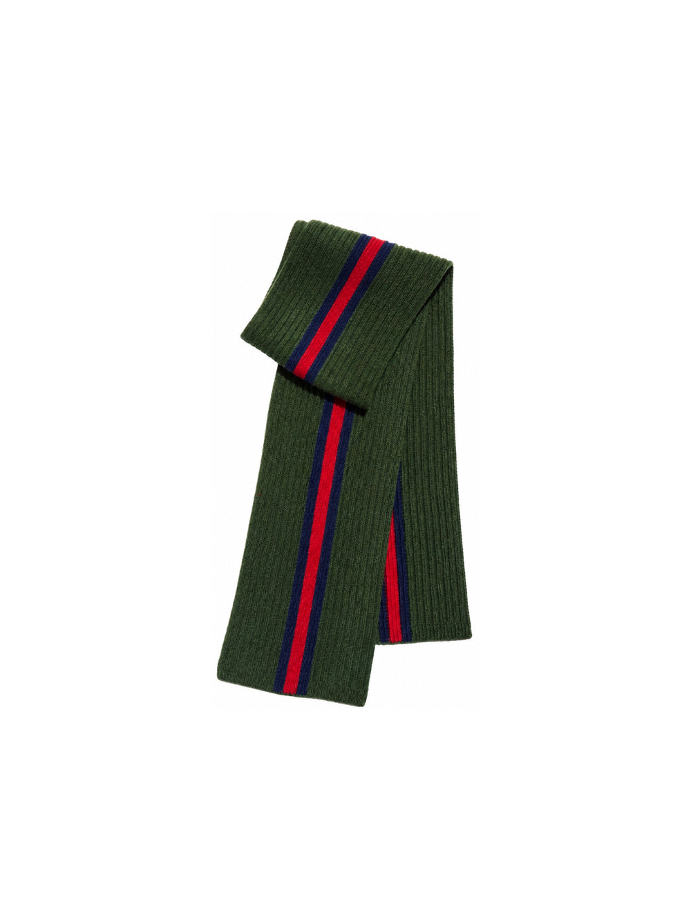 Sciarpa per bambini Gucci Kids verde con nastro Web blu e rosso 8738604K206 3268 GUCCI KIDS 