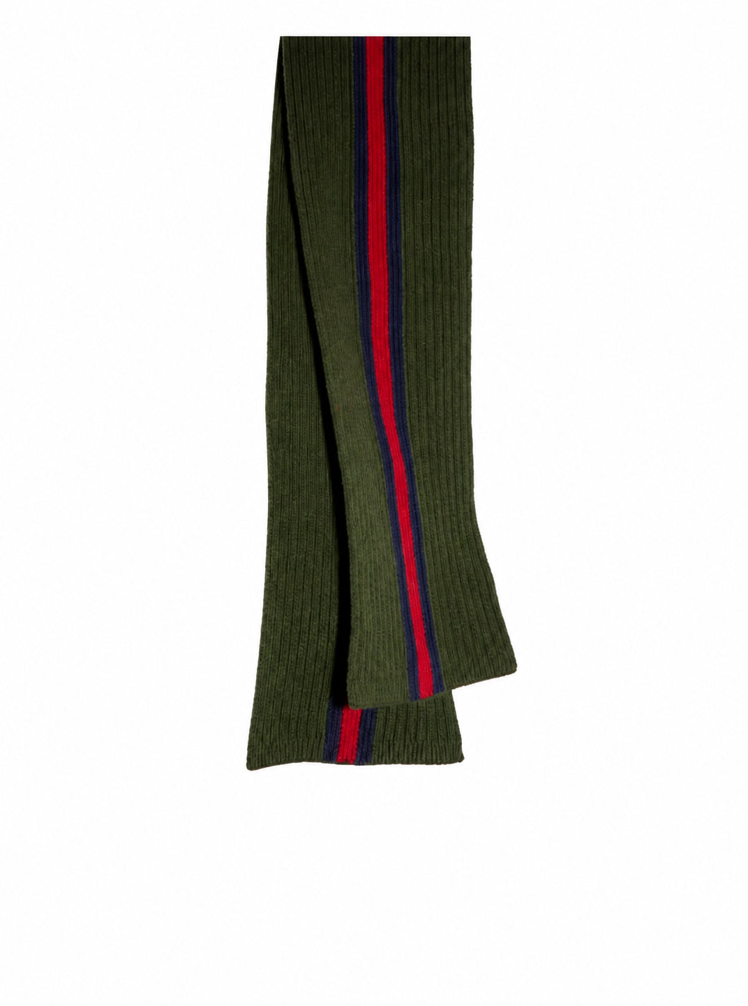 Sciarpa per bambini Gucci Kids verde con nastro Web blu e rosso 8738604K206 3268 GUCCI KIDS 