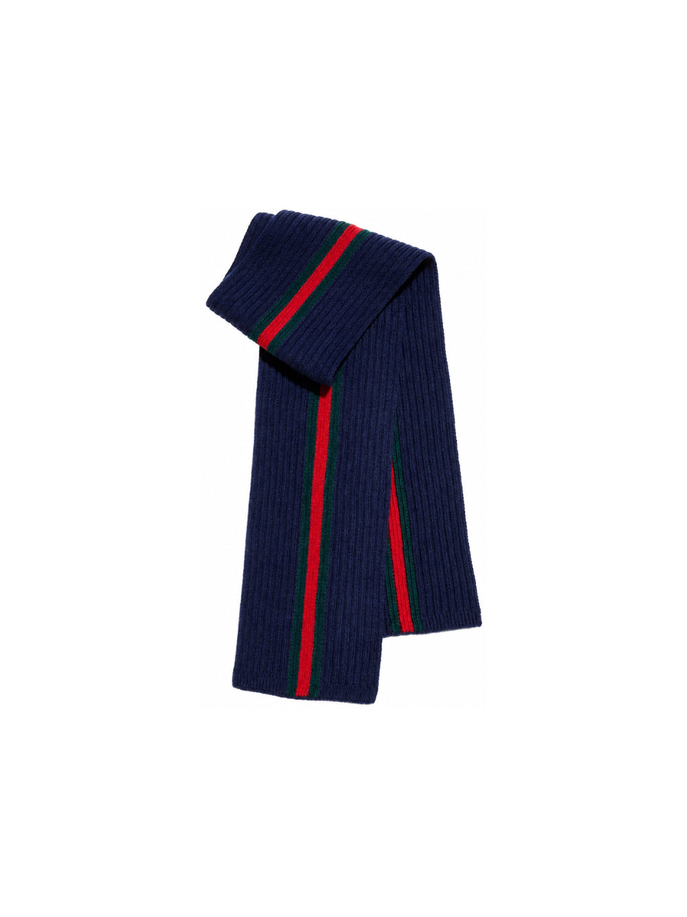 Sciarpa per bambino Gucci Kids blu con nastro Web rosso e verde 8738604K206 4066 GUCCI KIDS 