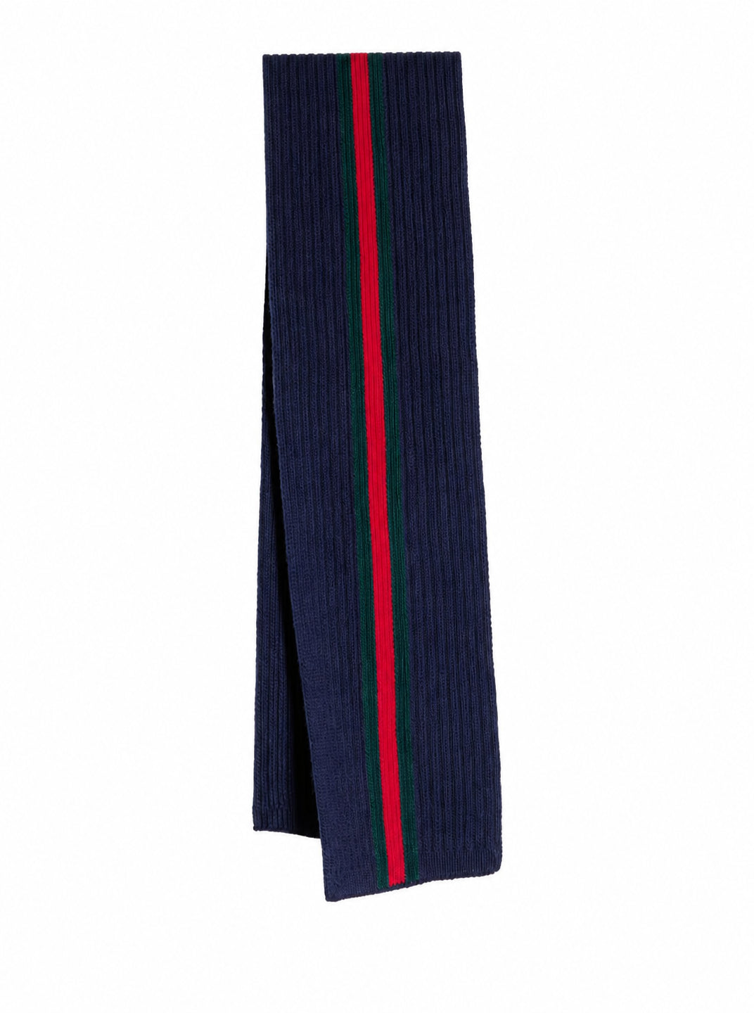 Sciarpa per bambino Gucci Kids blu con nastro Web rosso e verde 8738604K206 4066 GUCCI KIDS 