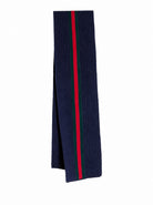 Sciarpa per bambino Gucci Kids blu con nastro Web rosso e verde 8738604K206 4066 GUCCI KIDS 
