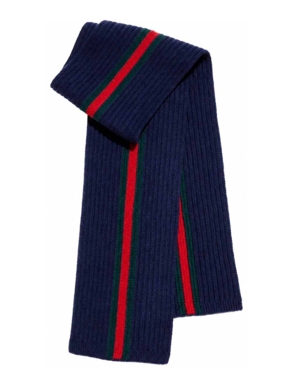 Sciarpa per bambino Gucci Kids blu con nastro Web rosso e verde 8738604K206 4066 GUCCI KIDS 