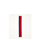Coperta per neonati Gucci Kids bianca con nastro Web rosso e blu 8738623KACH 9268 GUCCI KIDS 