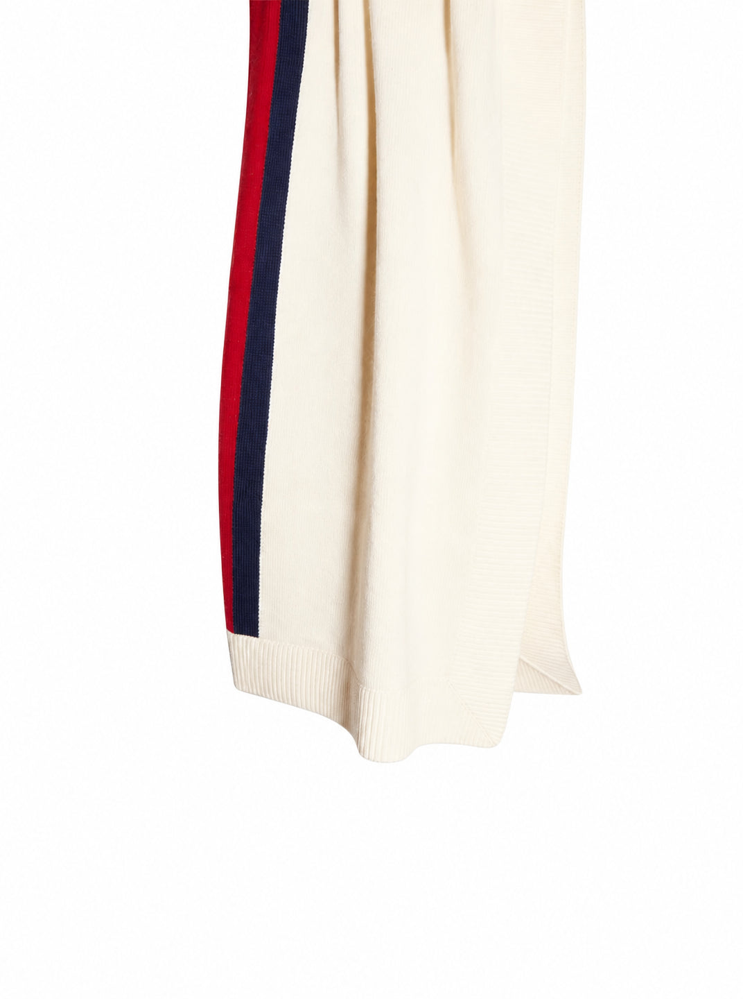 Coperta per neonati Gucci Kids bianca con nastro Web rosso e blu 8738623KACH 9268 GUCCI KIDS 
