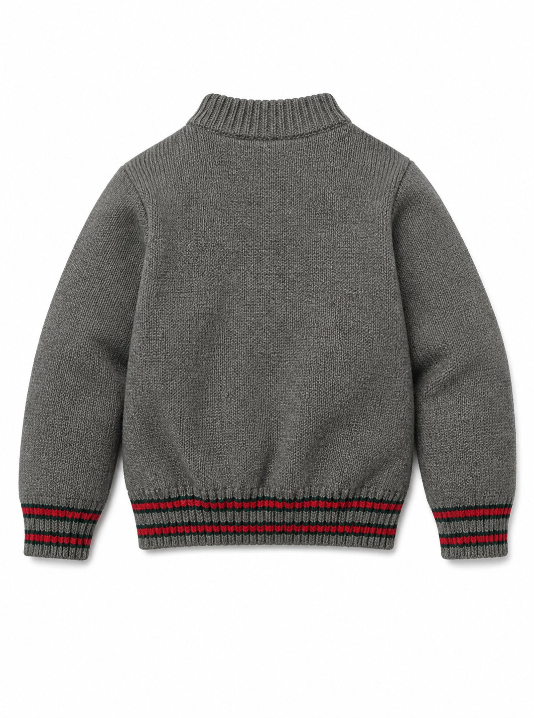Maglione per bambino Gucci Kids grigio con colletto stile polo A0043WXKFJE 1155 GUCCI KIDS 