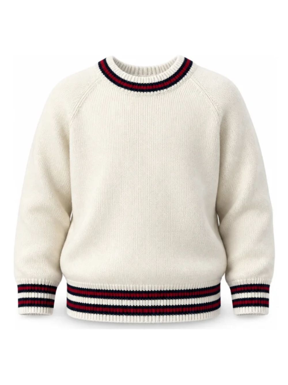 Maglione per bambino Gucci Kids bianco con bordi a contrasto A00440XKFLG 9098 GUCCI KIDS 