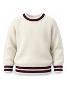 Maglione per bambino Gucci Kids bianco con bordi a contrasto A00440XKFLG 9098 GUCCI KIDS 