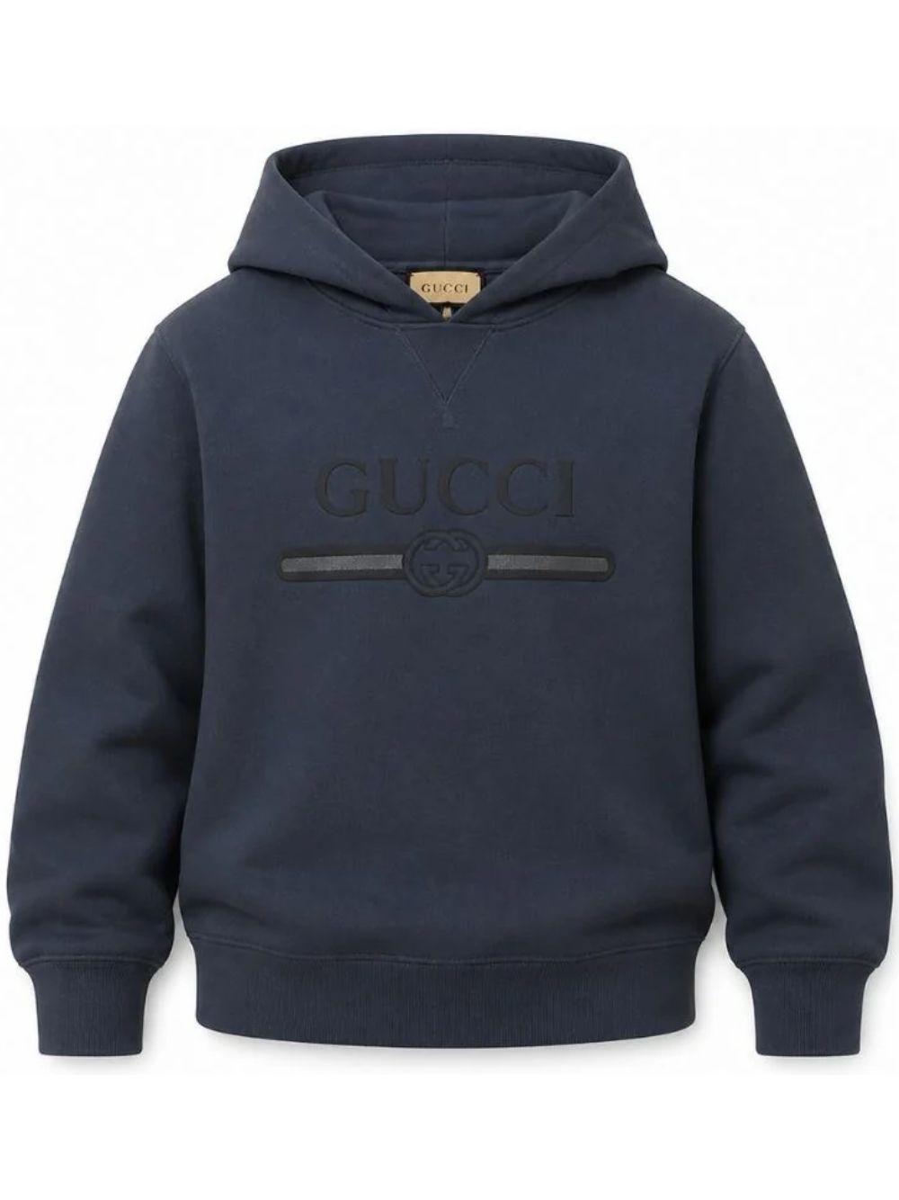 Felpa per bambino Gucci Kids blu con dettaglio logo sul davanti A0044XXJHXM 4393 GUCCI KIDS 