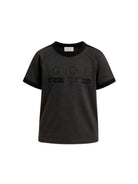 T-shirt per bambino Gucci Kids nera con dettaglio logo sul davanti A0044YXJHW6 1073 GUCCI KIDS 