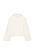 Giubbino per bambina Herno Kids bianco con inserti in ecopelliccia GI000104G33344 1000 HERNO KIDS 