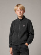 Giacca gessata per bambino Herno Kids grigia con collo alto GT000001B12935S 9487 HERNO KIDS 