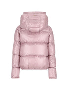 Giubbino per bambina Herno Kids rosa con placca logo sul petto PI000194G12017Z 4138 HERNO KIDS 