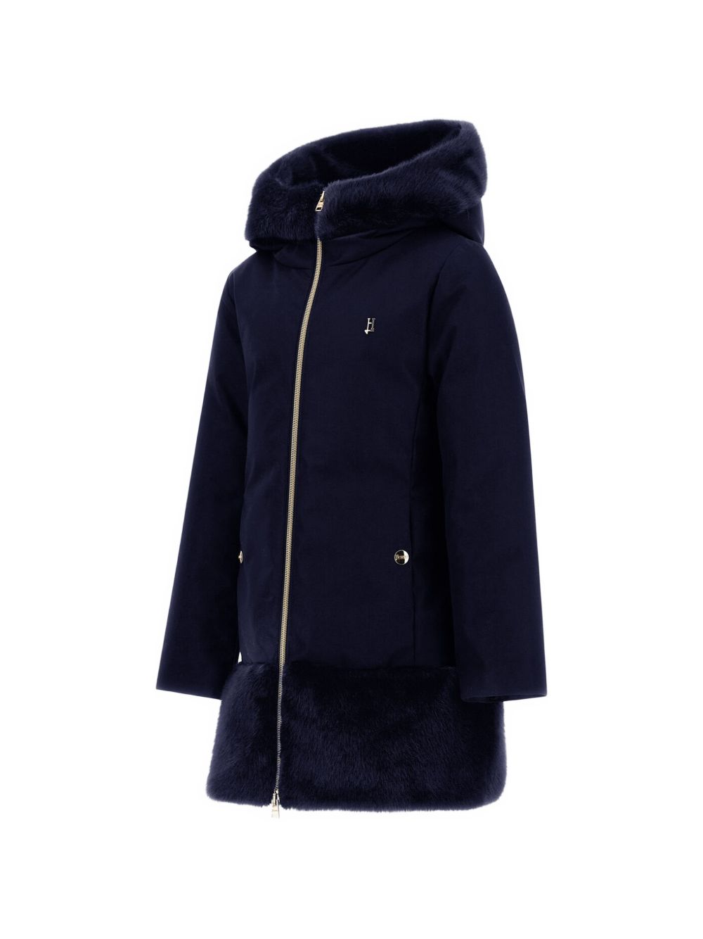 Cappotto per bambina Herno Kids blu navy con cappuccio PI000198G12638 9200 HERNO KIDS 