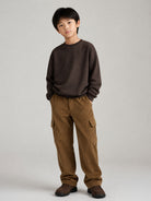 Pantaloni per bambino Herno Kids marrone con trama a coste PT000005B12913 2159 HERNO KIDS 