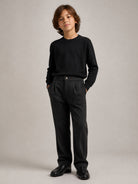 Pantaloni per bambino Herno Kids grigio scuro con motivo gessato PT000006B129355 9487 HERNO KIDS 