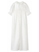 Set abito battesimale e cuffia per neonati Jesurum Kids bianco con dettagli arricciati ANTICO 43 JESURUM KIDS 