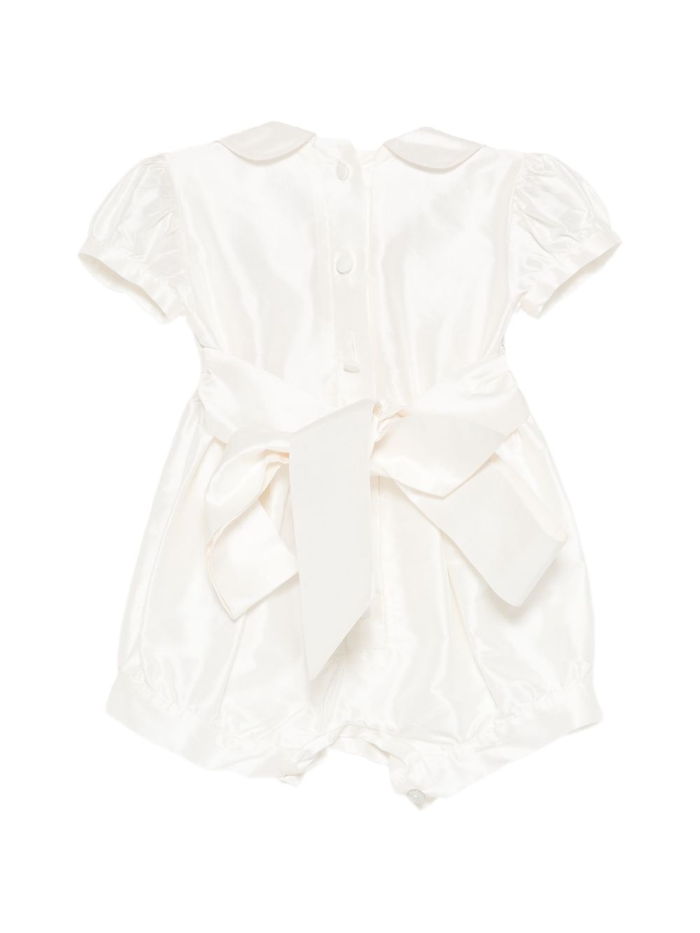 Tutina per neonata Jesurum Kids bianca con dettagli in punto smock PICCOLO CA BALBI VAR.17 JESURUM KIDS 