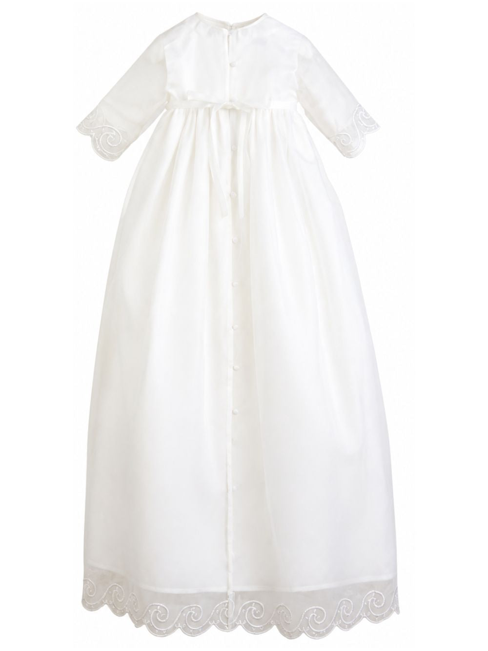 Set abito battesimale e cuffia per neonati Jesurum Kids bianco con dettagli in pizzo RICCIO 42 JESURUM KIDS 