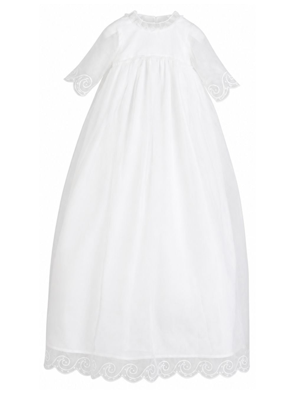 Set abito battesimale e cuffia per neonati Jesurum Kids bianco con dettagli in pizzo RICCIO 42 JESURUM KIDS 