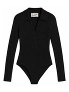 Body per donna MC2 St. Barth nero con colletto stile polo AES0001 00068M MC2 ST. BARTH 