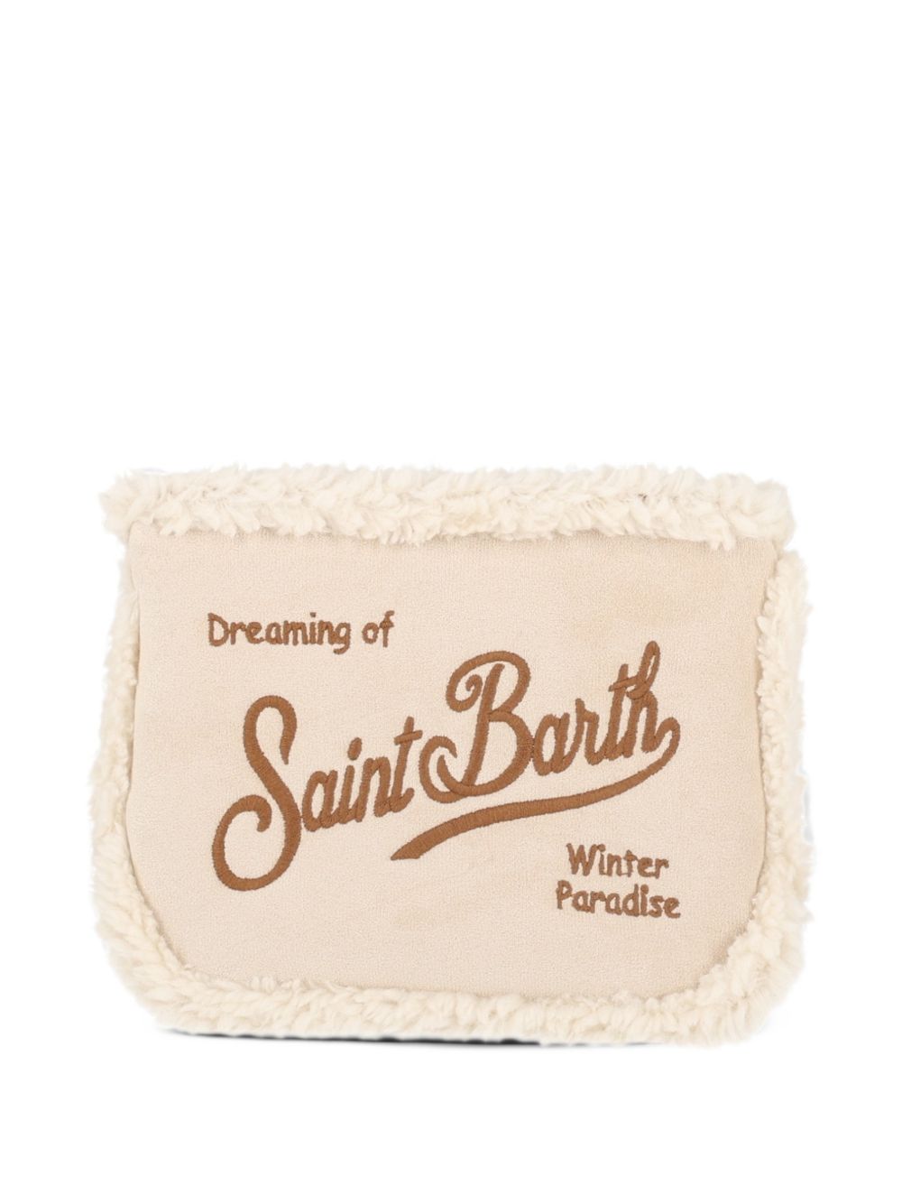 Pochette Aline Shearling MC2 St. Barth beige con logo a contrasto sul davanti ALI0033 04520M MC2 ST. BARTH KIDS 