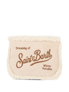 Pochette Aline Shearling MC2 St. Barth beige con logo a contrasto sul davanti ALI0033 04520M MC2 ST. BARTH KIDS 