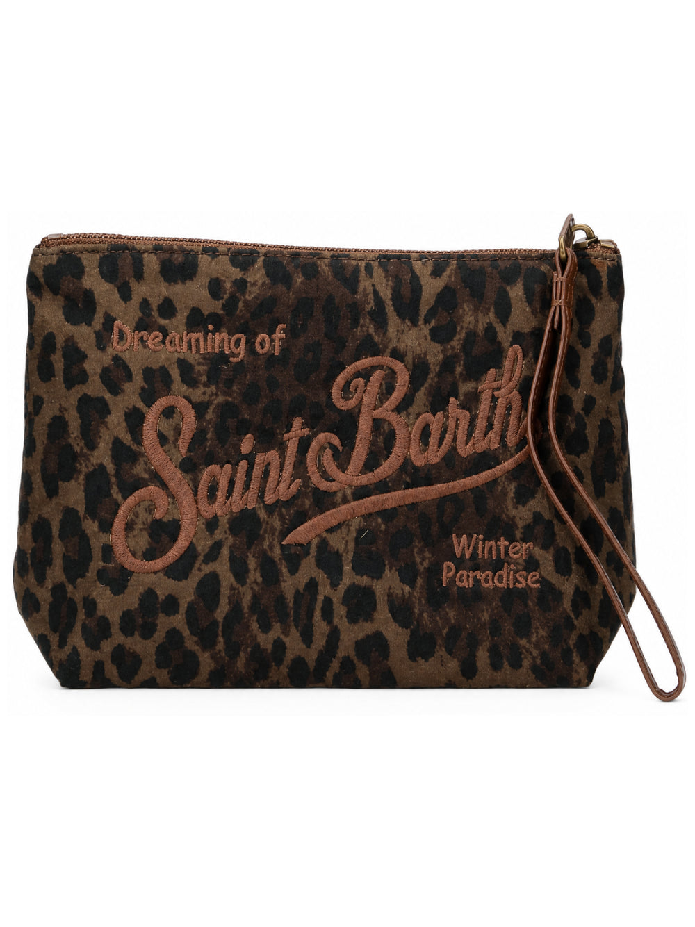 Borsa Aline MC2 St. Barth marrone con stampa grafica animalier ALI0058 00212M MC2 ST. BARTH KIDS 