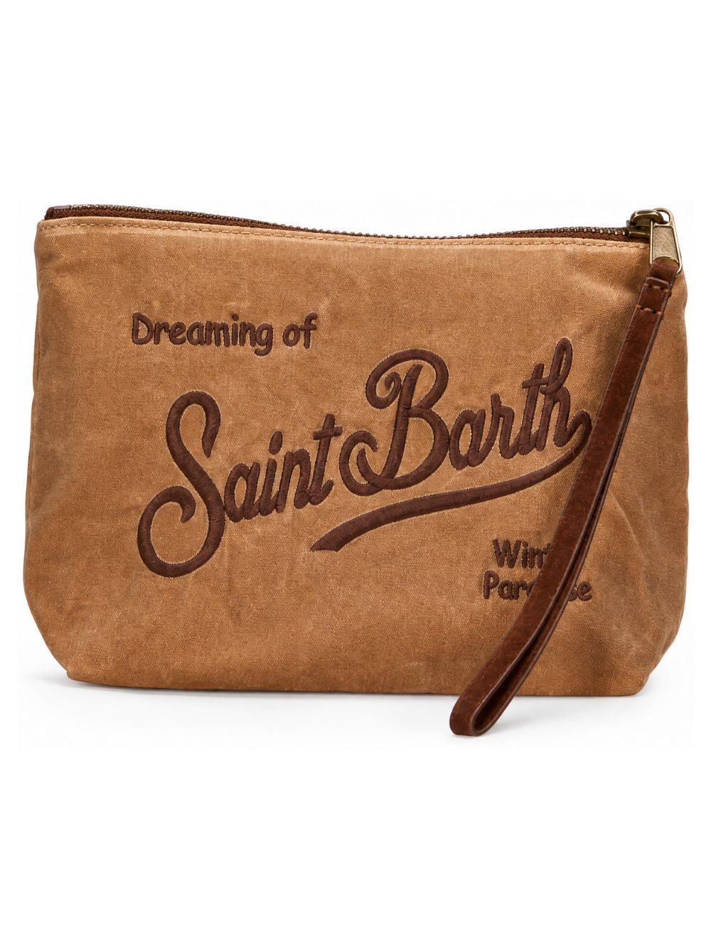 Pochette Aline Wax MC2 St. Barth beige con logo a contrasto sul davanti ALI0058 00550M MC2 ST. BARTH KIDS 