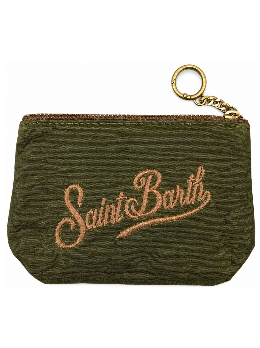 Pochette Aline Mini Wax MC2 St. Barth verde con logo ricamato sul davanti ALMI001 00131M MC2 ST. BARTH KIDS 